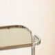 Chrome and smoked glass vintage bar cart trolley, 1970s.