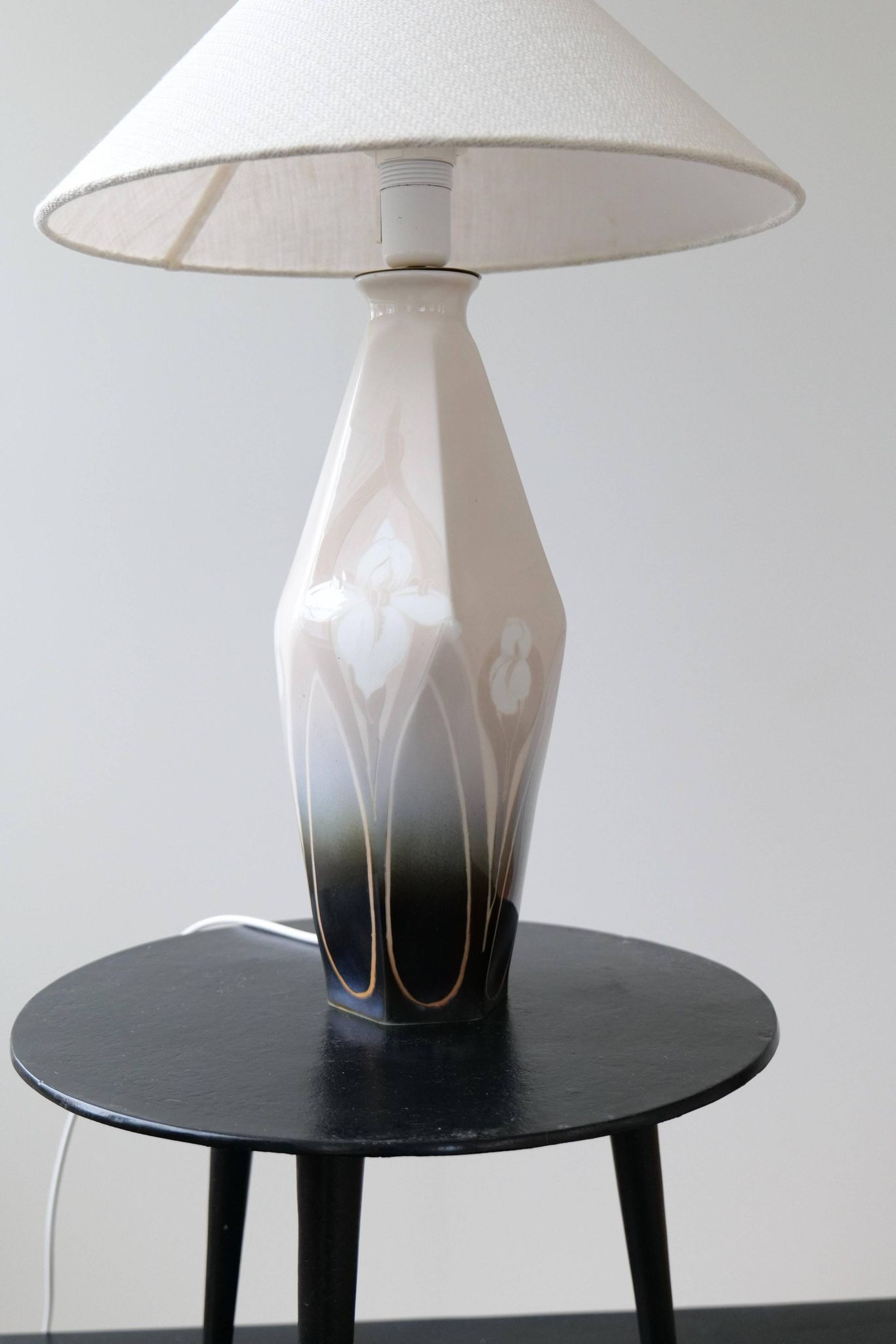 Art Nouveau ceramic table lamp Rörstrand Sweden, 1900