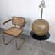 Pair of Large Table Lamps in Laminated Wood and Brass, 1960s