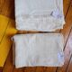 Set of 2 antique pieces in authentic pure linen.