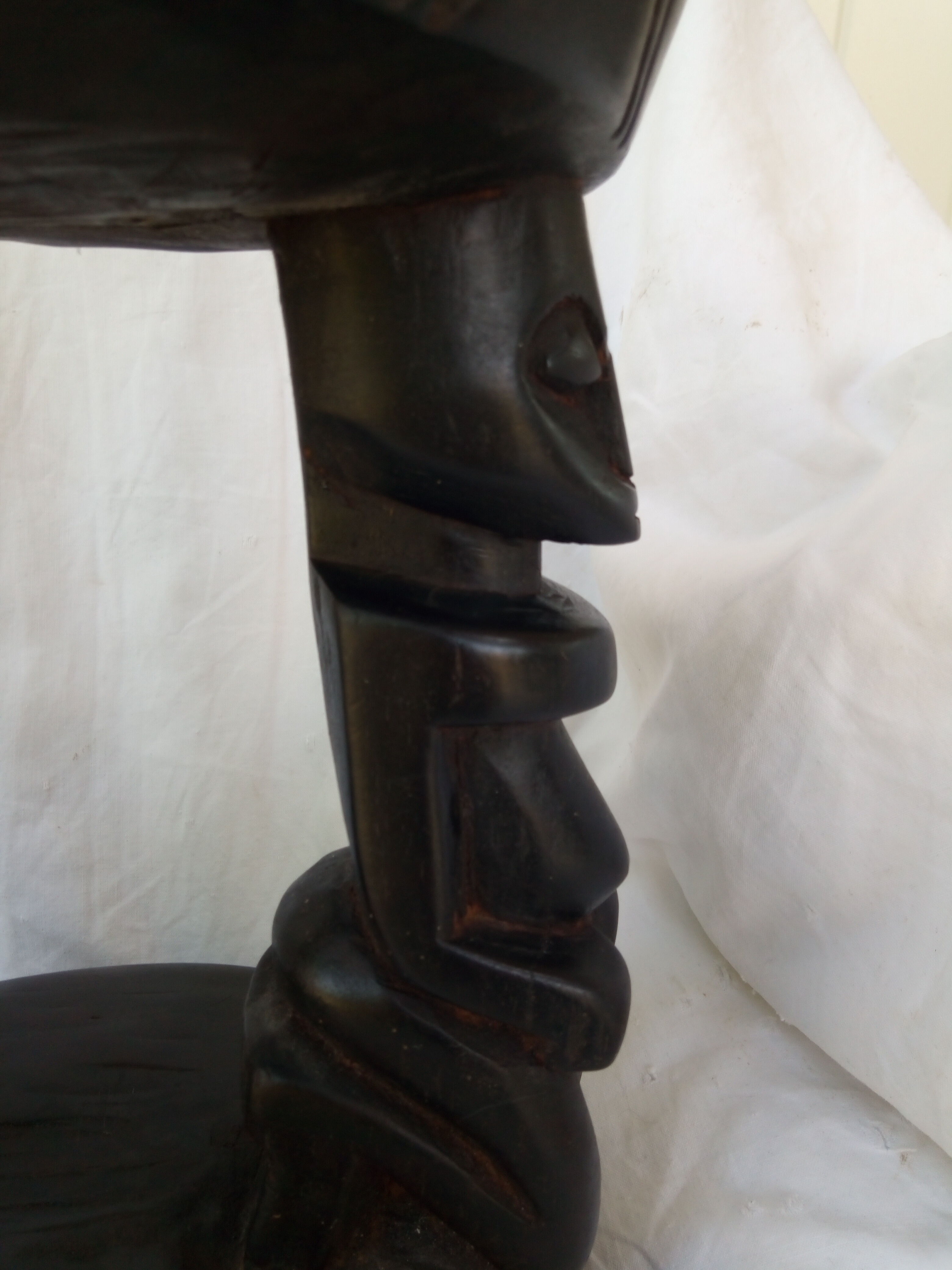 Ancient African carved wooden stool