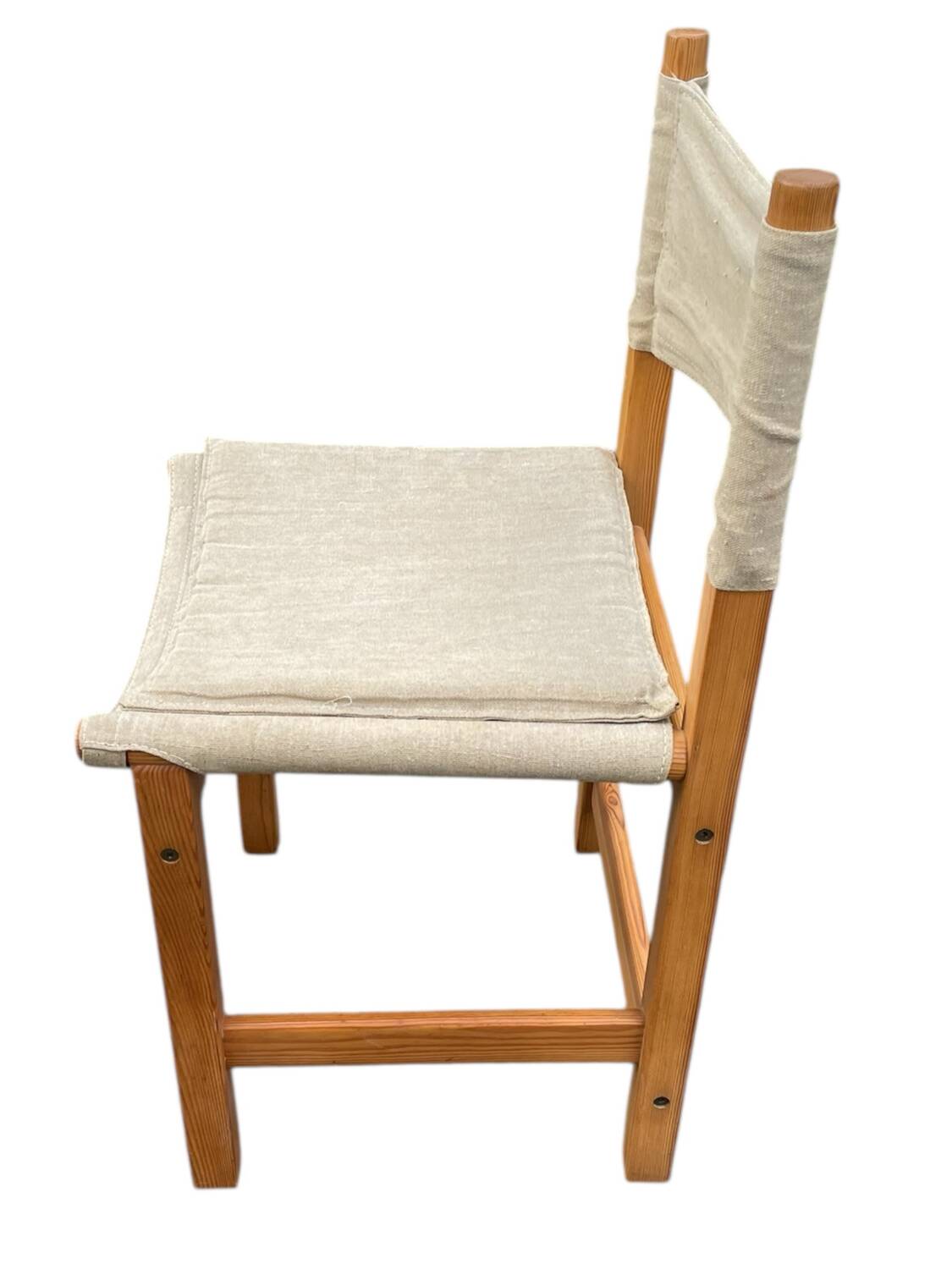Tomas Jelinek Kotka Chair for Ikea pine and linen 1970s