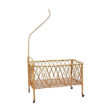 Bed cradle 60s rattan