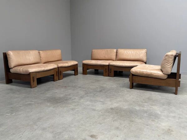 Mid-century brutalist lounge group, 1970s