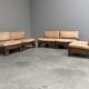 Mid-century brutalist lounge group, 1970s