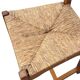 Vintage Set of 4 dining chairs oak and wicker 70's design high back