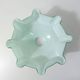 Old pendant lamp opaline glass chandelier vintage mint green lampshade