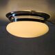 Bauhaus ceiling light or wall lamp with opaline globe and chrome metal - mid 20th century.