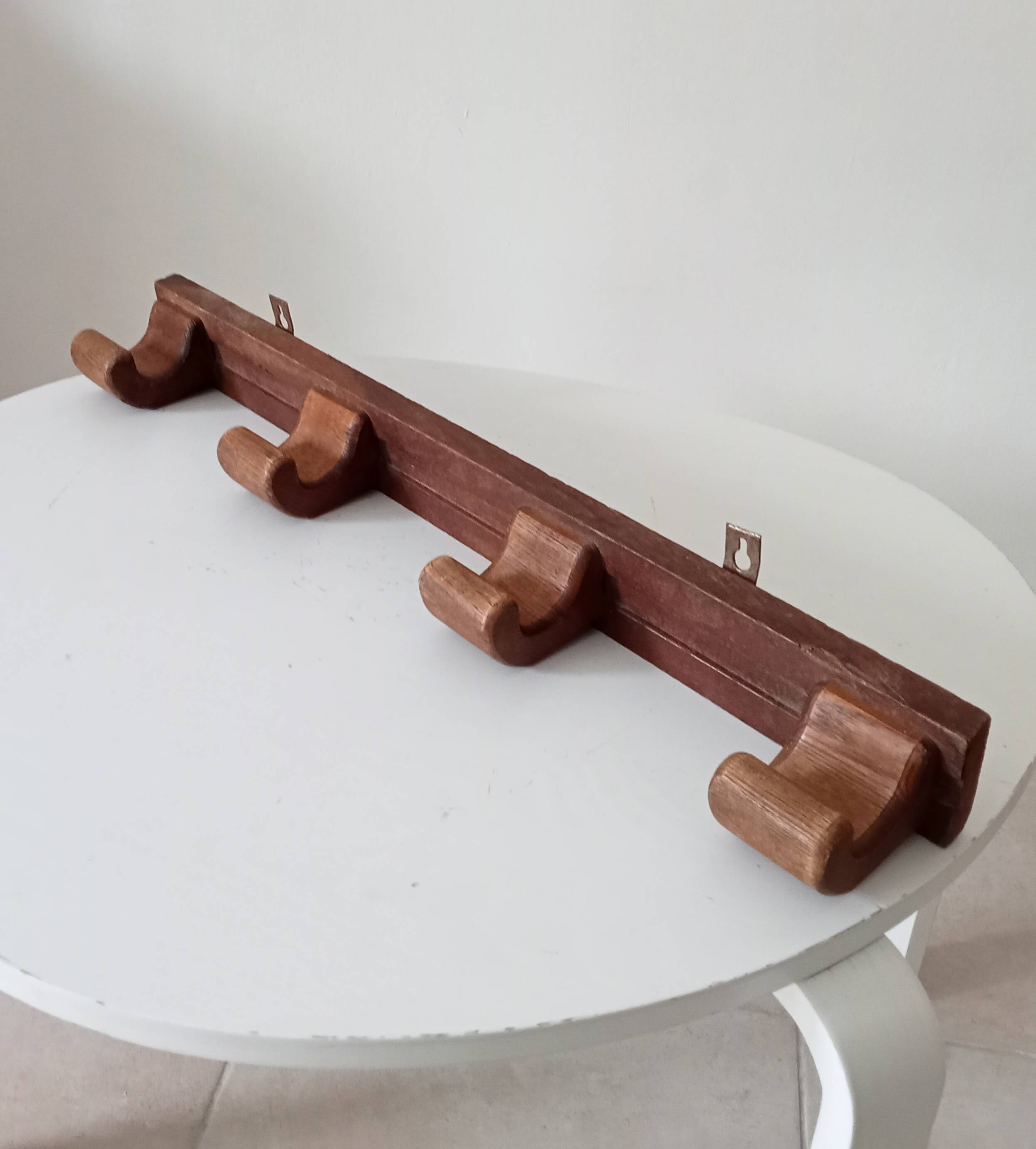 Antique wall coat rack folk art
