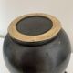 Vase with handles black yellow vintage