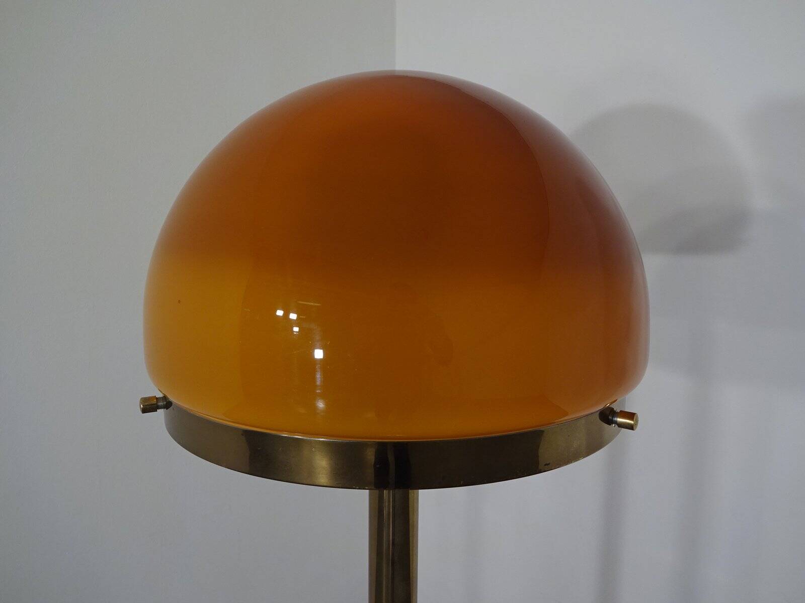 Brass and Glass Floor Lamp, 1970s
