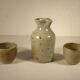 Decanter and sandstone cups 70s