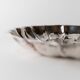Bol ou assiette en argent vintage des années 1960, ronde, motif en spirale.