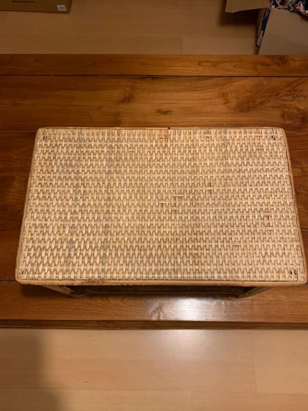Vintage rattan coffee table / side table – 1960s