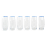 Set of six glasses, Italian design, 1970s, made in Italy