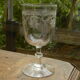 5 old glass glasses engraved glass