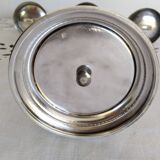 3-branched candle holder in silver metal