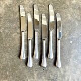 6 chrome metal knives