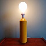 Vintage table lamp in yellow lacquered metal, 1980s