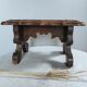 Tabouret repose-pied bois, artisanat art populaire