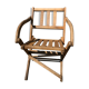 Fauteuil pliant en bois assise vintage