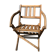 Fauteuil pliant en bois assise vintage