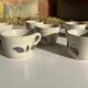 Set of 6 stoneware coffee cups from the 1970s.