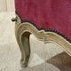 Louis XV style daybed in painted wood and covered with a red velvet