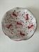 Italian earthenware cup with burgundy floral decoration