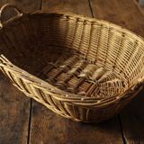 Oval basket wicker basket two handles