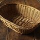 Oval basket wicker basket two handles