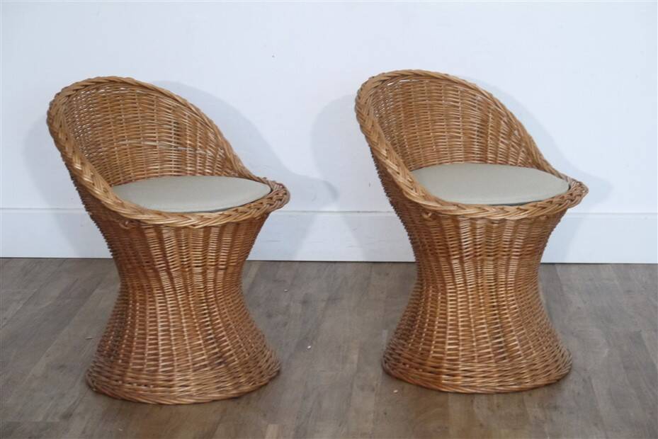 Pair of rattan armchairs by Bengt Ruda 1960