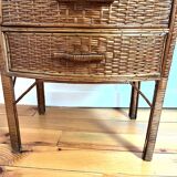 Rattan storage unit, 1950s