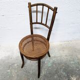 Bentwood bistro chair with caned seat