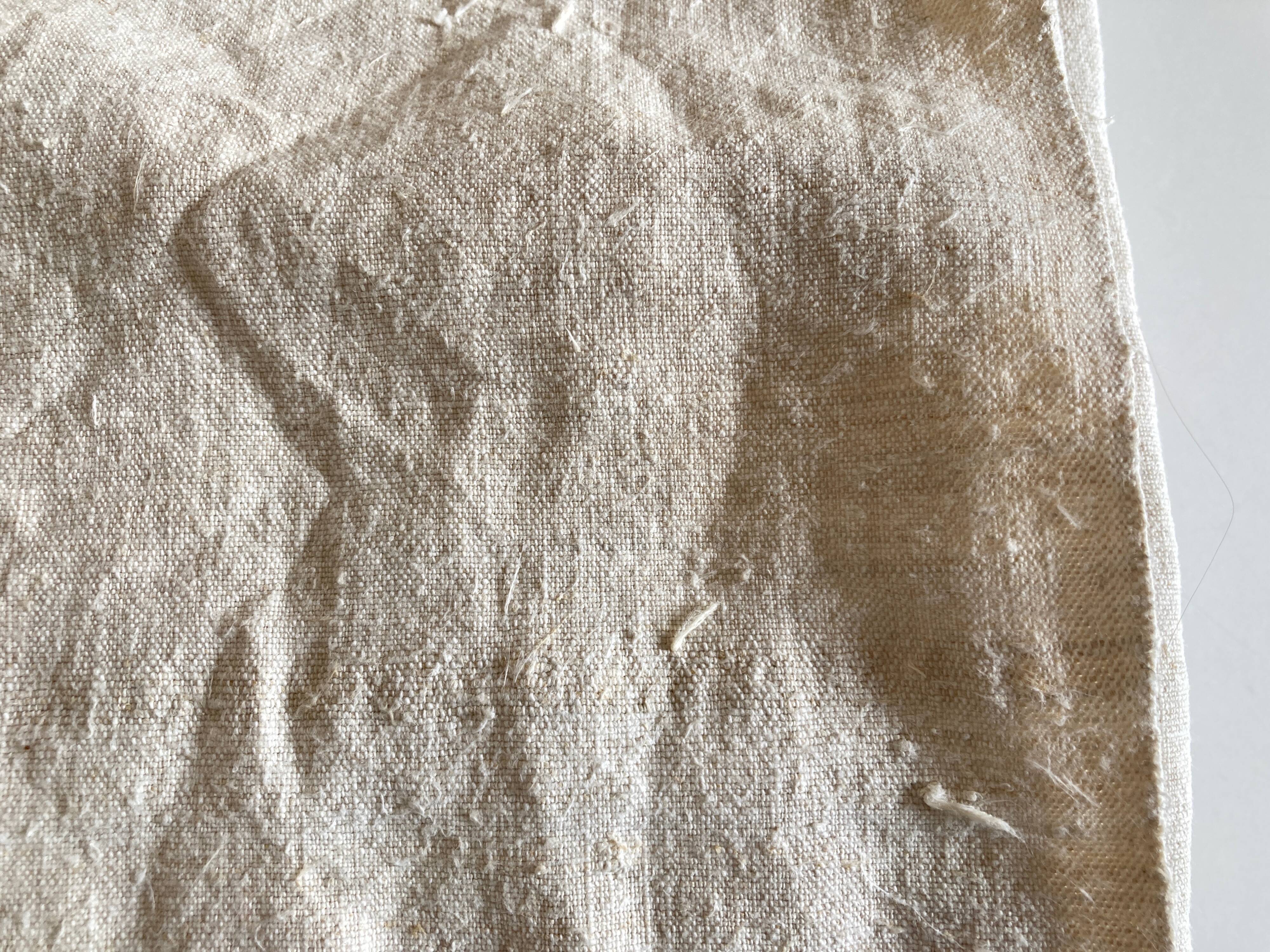 Farm tablecloth 19th in hemp canvas, reserve of trousseau L270cm