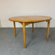 Table à manger ronde extensible en chêne, design danois du milieu du siècle, années 1960