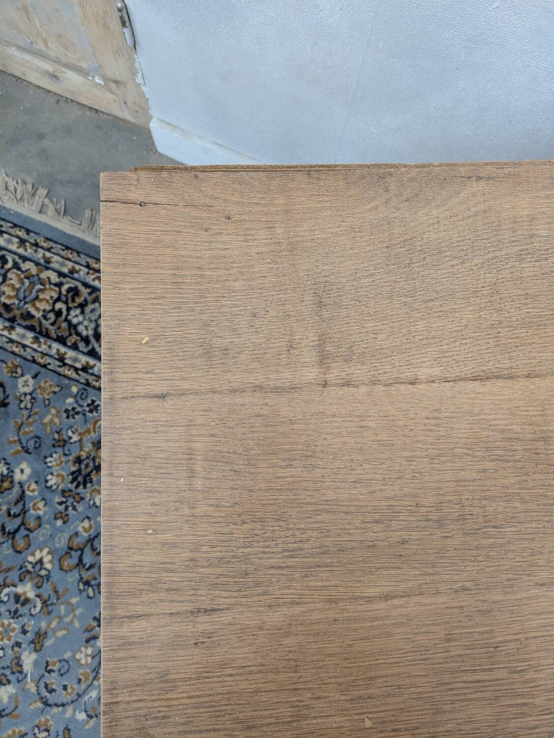 Small raw wood sideboard