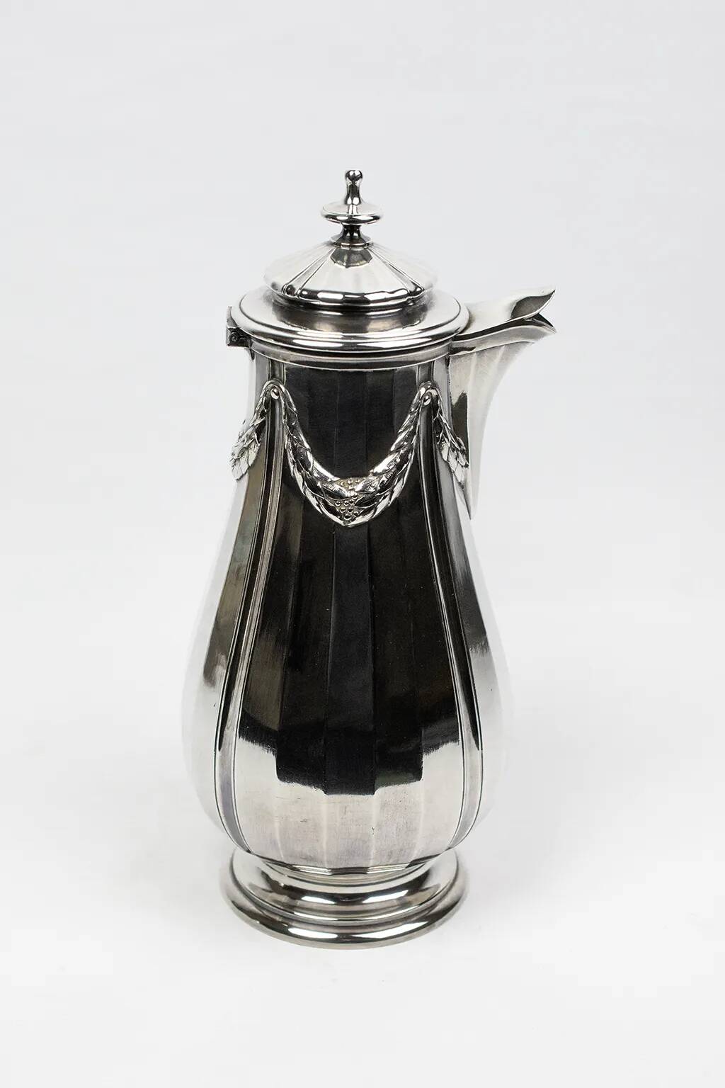 Art Nouveau Christofle Gallia chocolate pot in silver-plated metal - Early 20th century