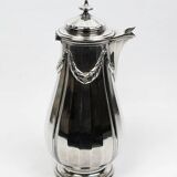 Art Nouveau Christofle Gallia chocolate pot in silver-plated metal - Early 20th century