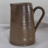 Brown stoneware pitcher, country chic