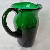 Green glass pitcher