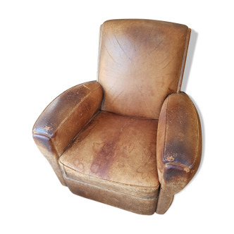 Fauteuil club en cuir