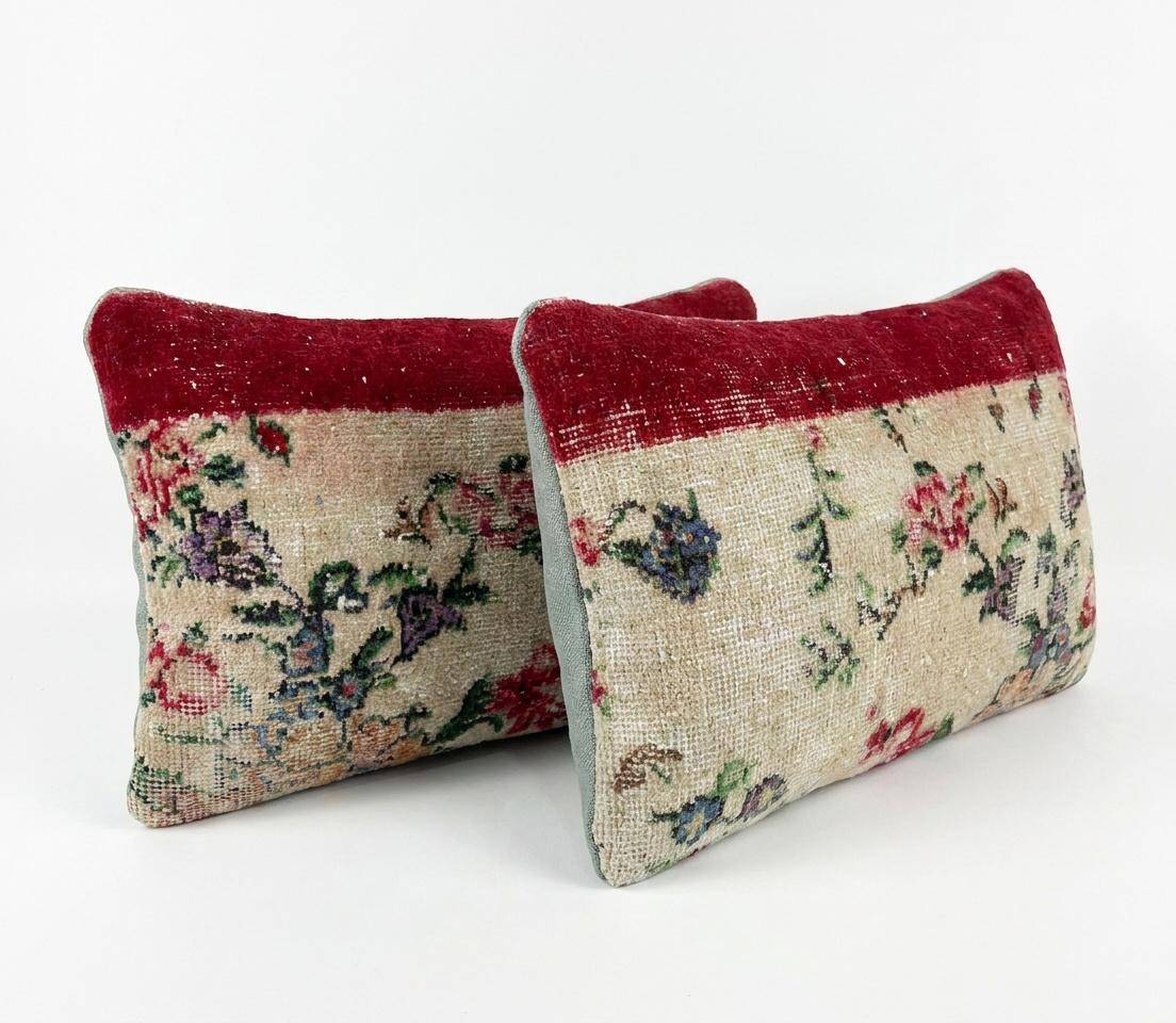 Set of 2 vintage Turkish cushion covers 41x61 cm