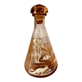 Carafe à liqueur vintage en verre rose