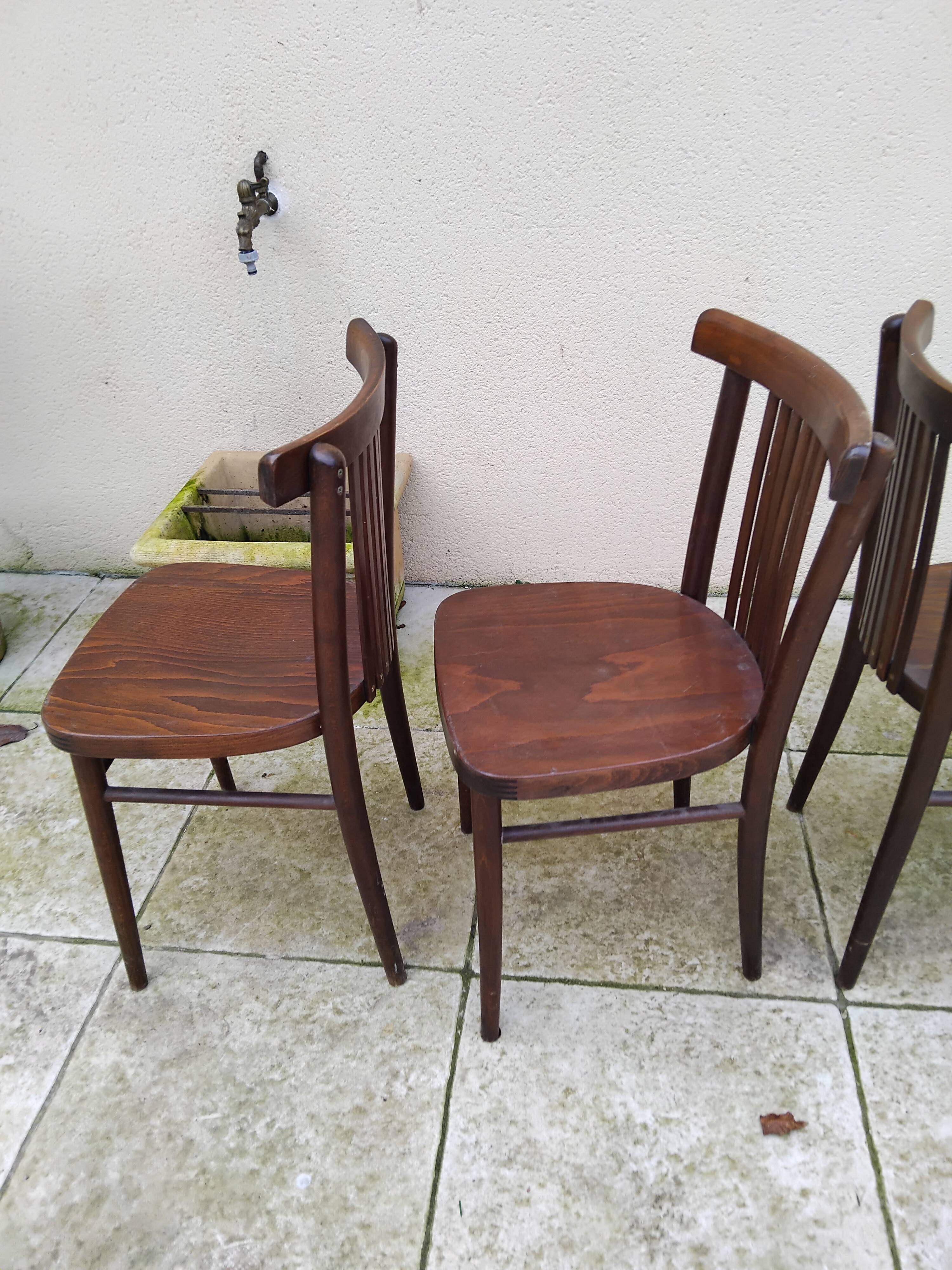 4 vintage bistro chairs