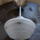 Chandelier suspension frame aluminum globe glass vintage art deco style
