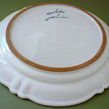 Polychrome glazed earthenware dish