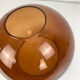 Pendant lamp ball Space Age amber glass chrome 1970s