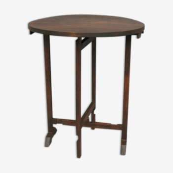 Stained wooden wine table