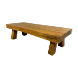 Brutalist sturdy hardwood coffee table 1960’s